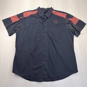 Harley-Davidson Button Up Shirt 2XL Biker Moto Mechanic Workwear